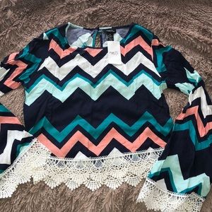 XS Zig Zag Crop Top